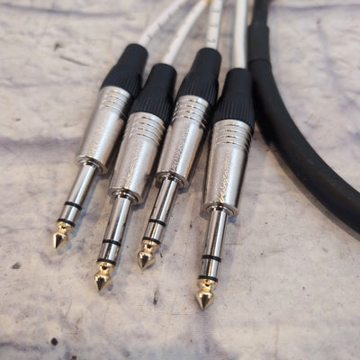 Proreck 3' 4-Channel XLR F to 1/4" TRS Snake