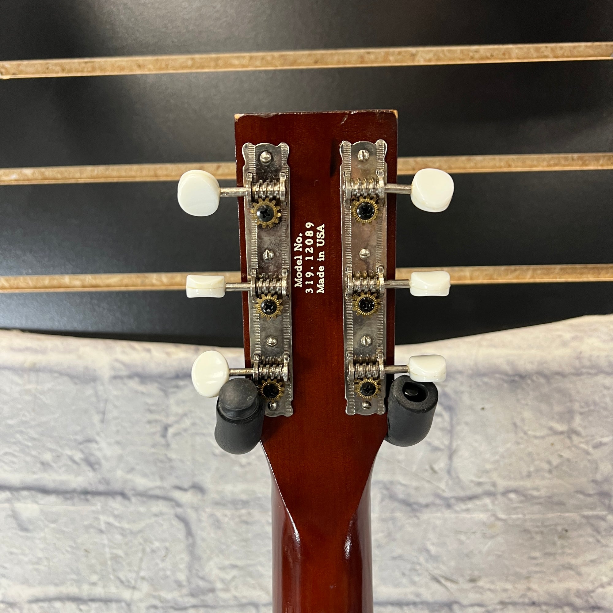 Airline Parlor Acoustic Guitar w/ Chipboard Case, Vintage Strap, and Vintage Tuner
