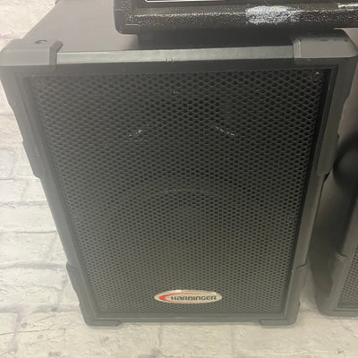 Harbinger HA120 / HA80C PA Mixer and Speakers