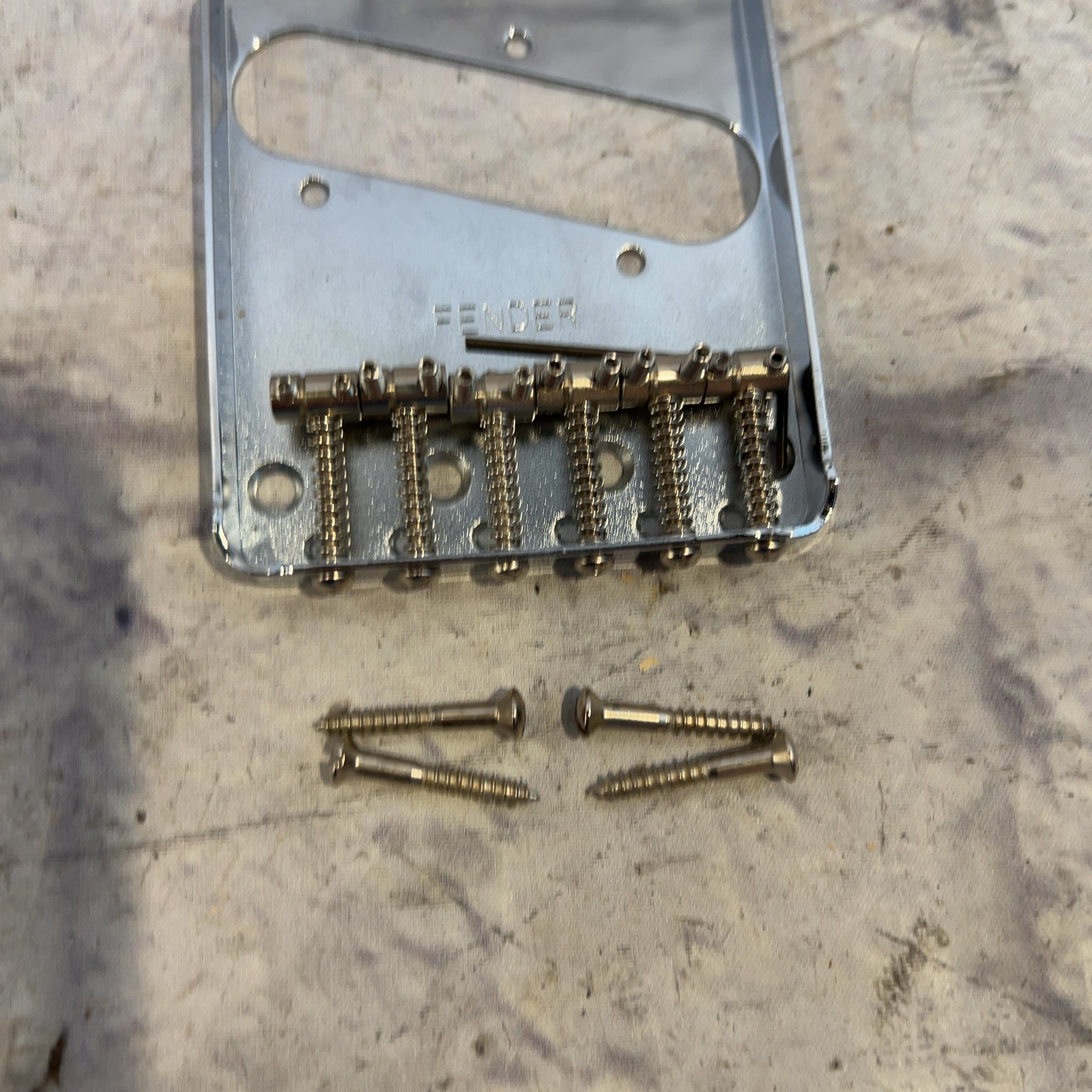 Fender 0990810000 Telecaster Bridge Assemble with Six Steel Saddles Bridge