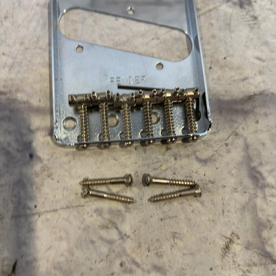 Fender 0990810000 Telecaster Bridge Assemble with Six Steel Saddles Bridge