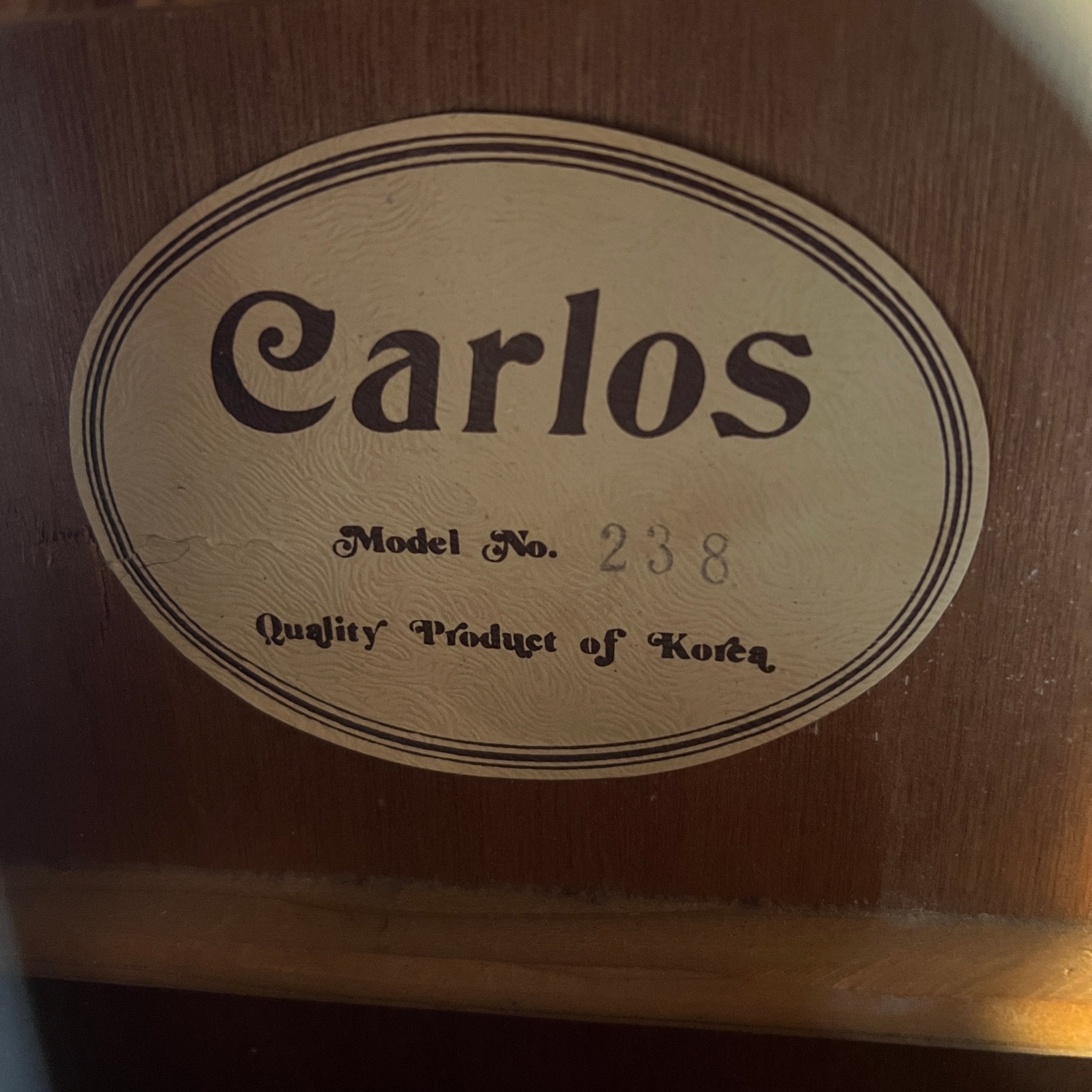 Carlos 238 Acoustic Guitar Made in Korea