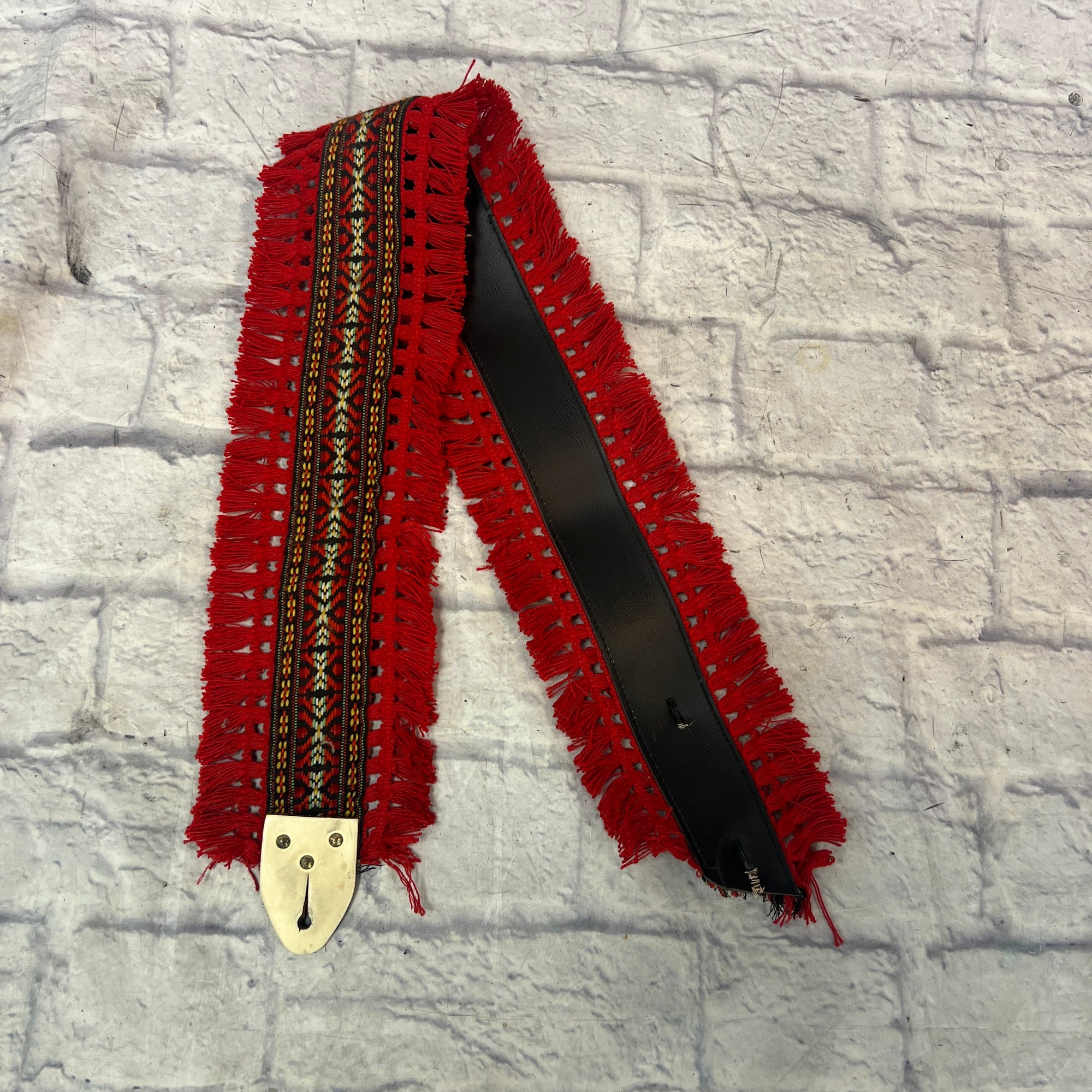 Unknown Vintage Fuzzy Boho Guitar Strap