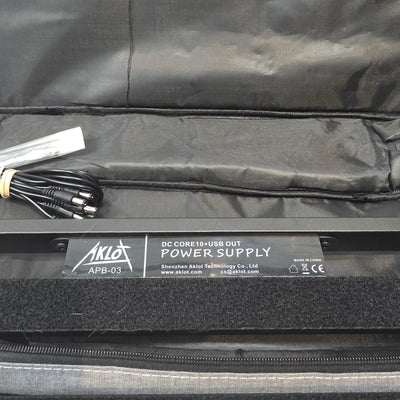 Aklot APB-03 Pedalboard 19" x 5" w/ Power Supply and 9v Cables