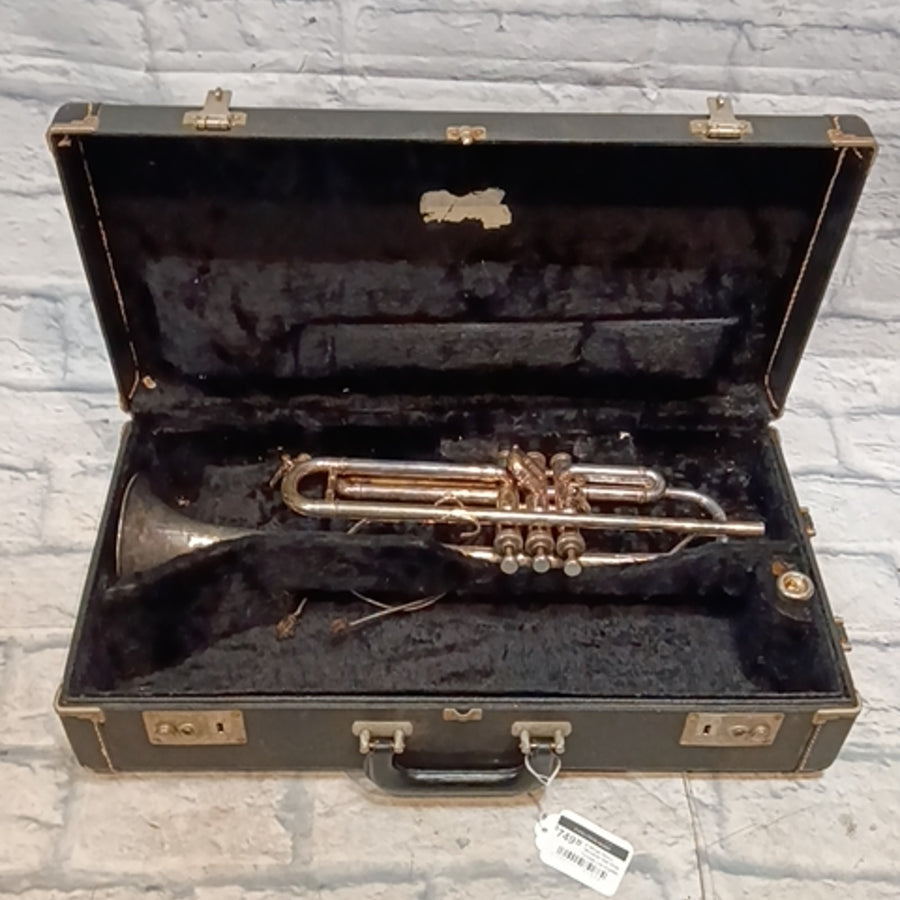 E Benge Resno Tempered Bell Silver Trumpet Los Angeles AS IS Trumpet