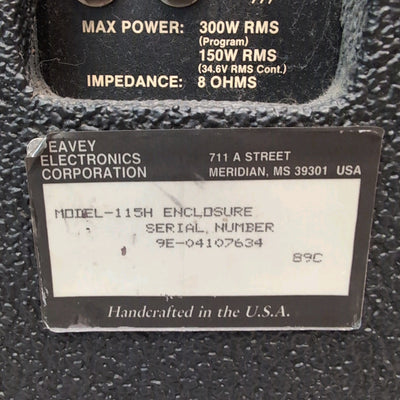 Peavey 115H Passive PA Speaker (Pair)
