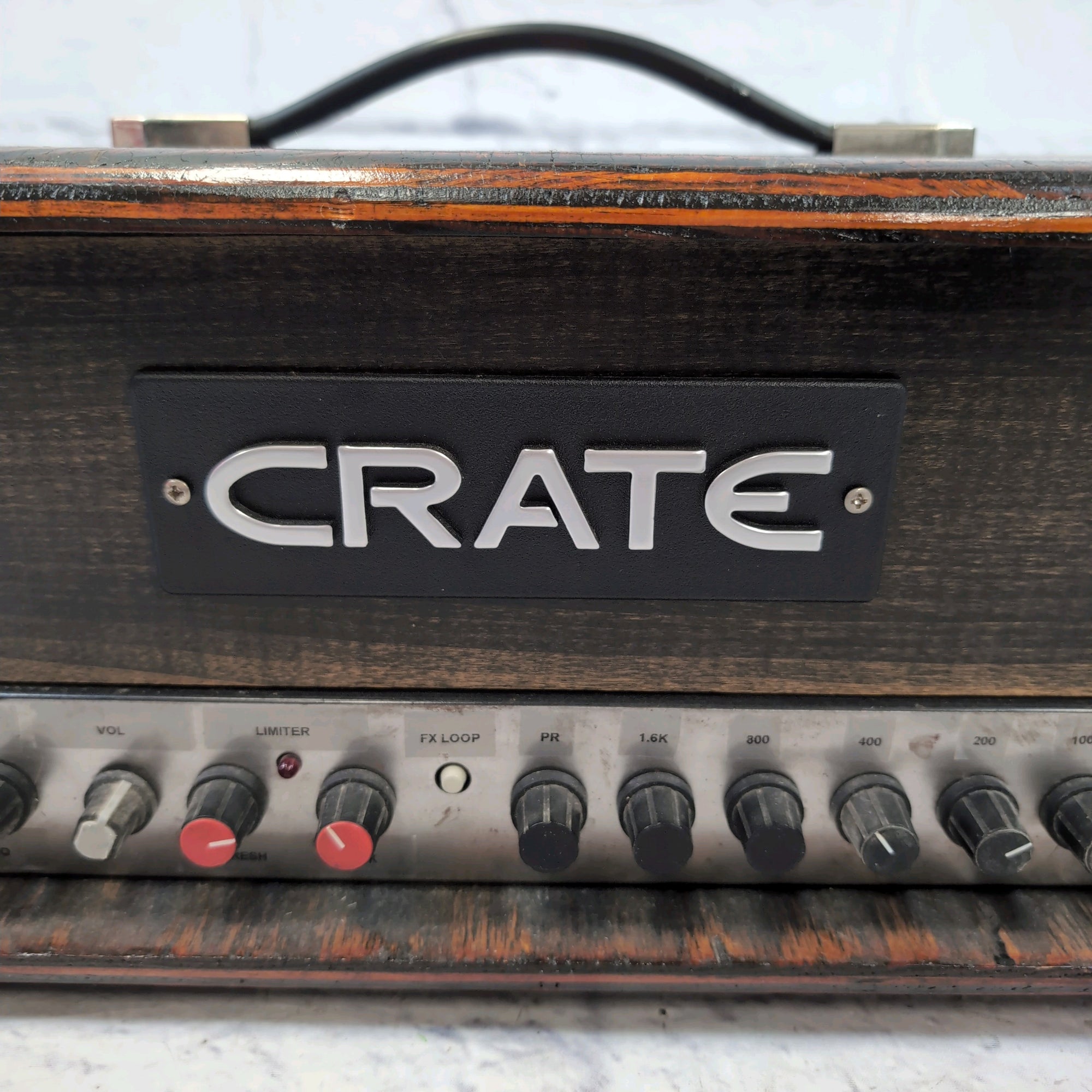 Crate B150 Bass Amp Head Rehoused in Stained Wood Cabinet