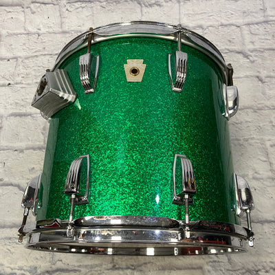 Ludwig 1980s Green ReWrap 13" Tom Roto Toms