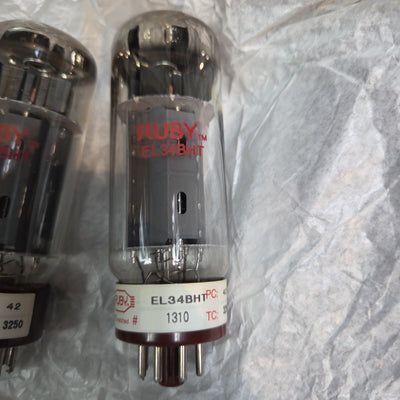 Ruby EL34BHT Pair Amplifier Tubes