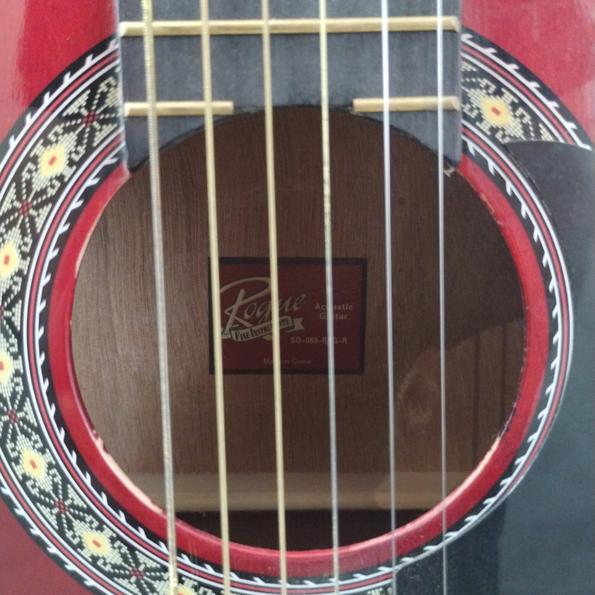 Rogue Red Acoustic Guitar