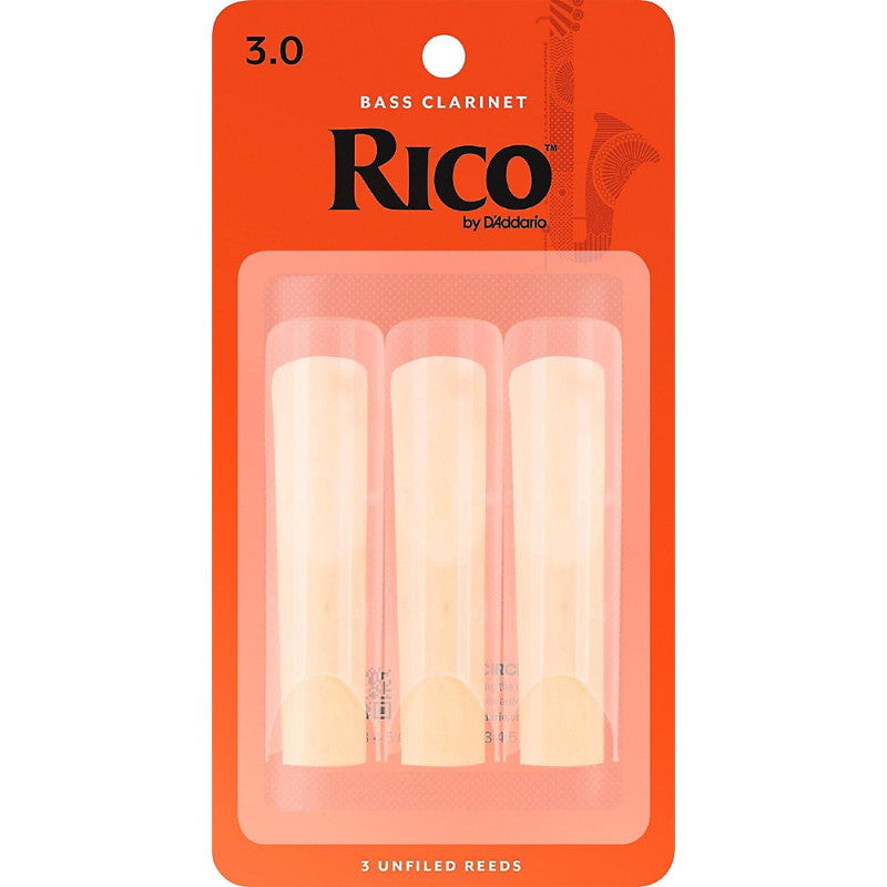 Rico Bass Clarinet Reeds Strength 3.0 3-Pack
