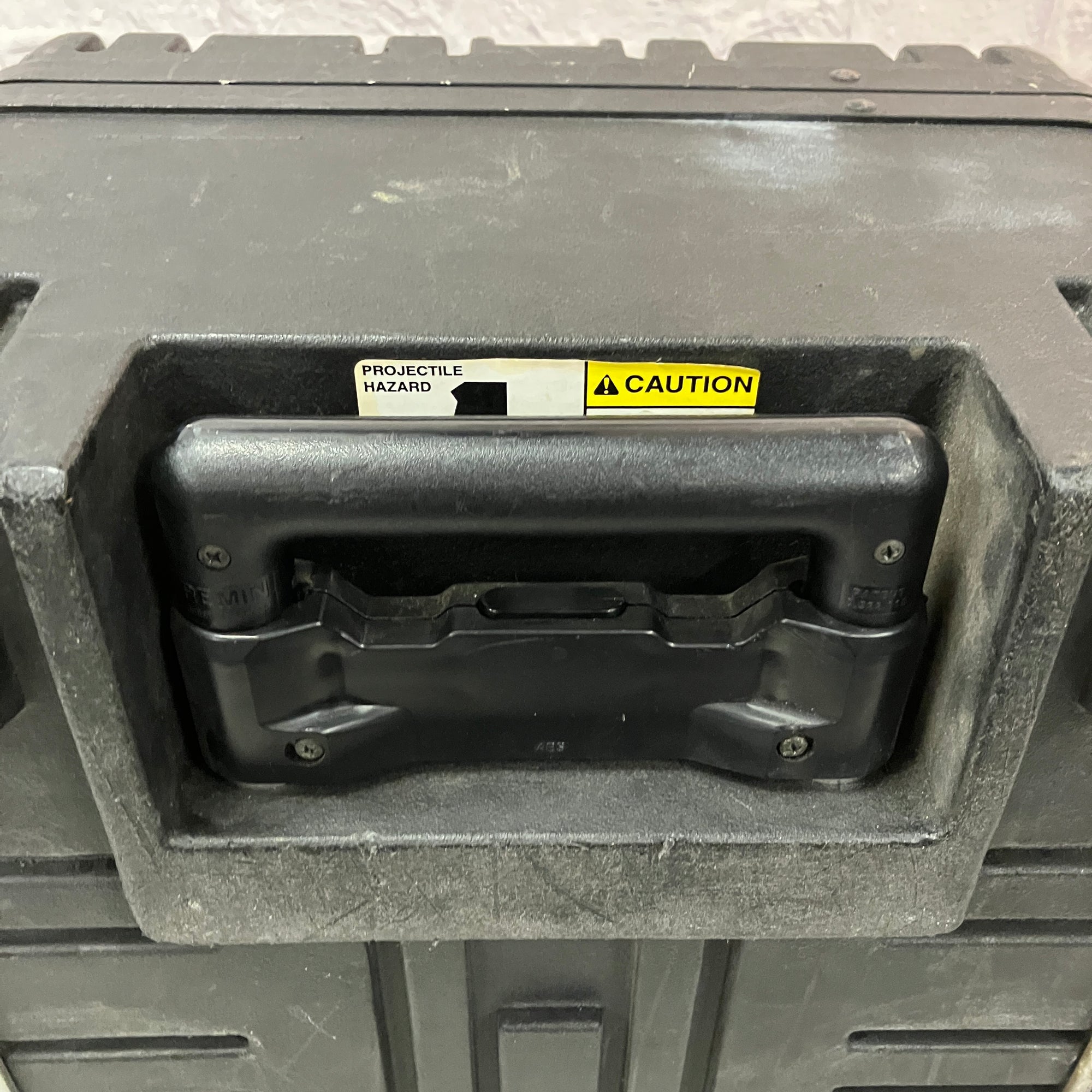 Unknown Plastic DJ Case with Wheels and Telescoping Handle