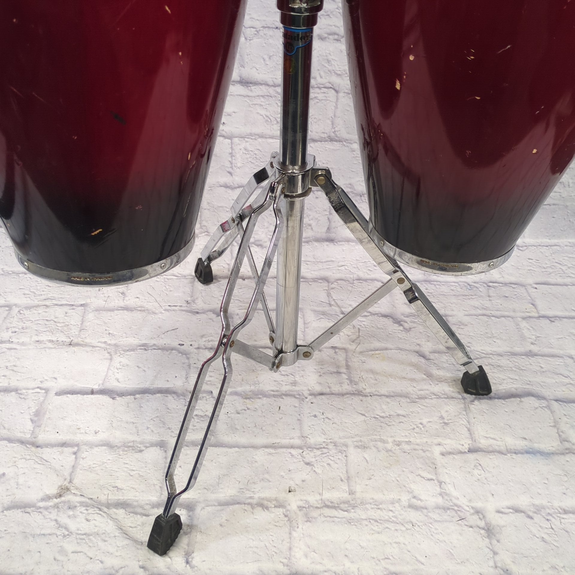 Toca Conga Pair Red Fade with Stand