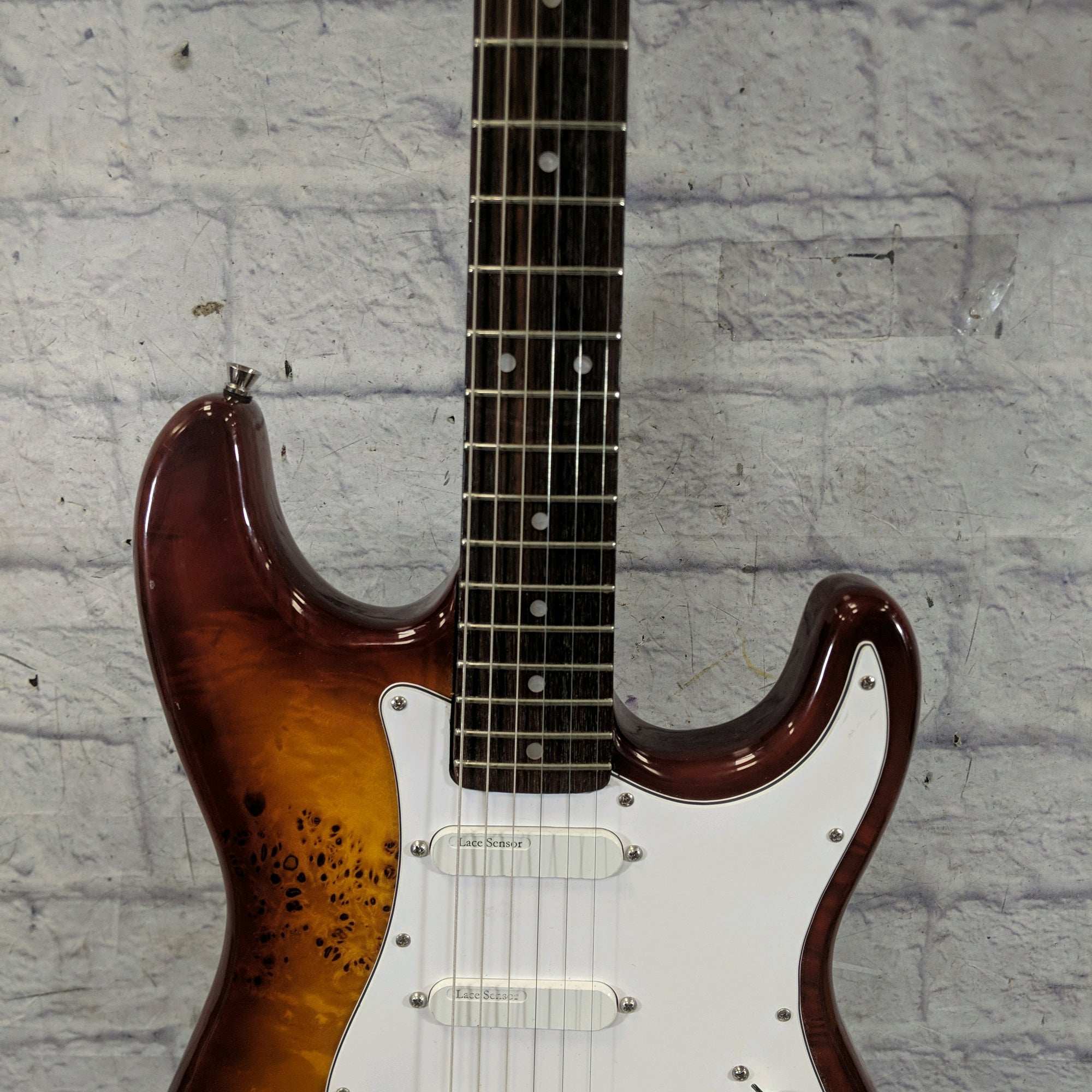 Unknown Partscaster Strat with Lace Sensor Emerald, Silver Purple Pickups