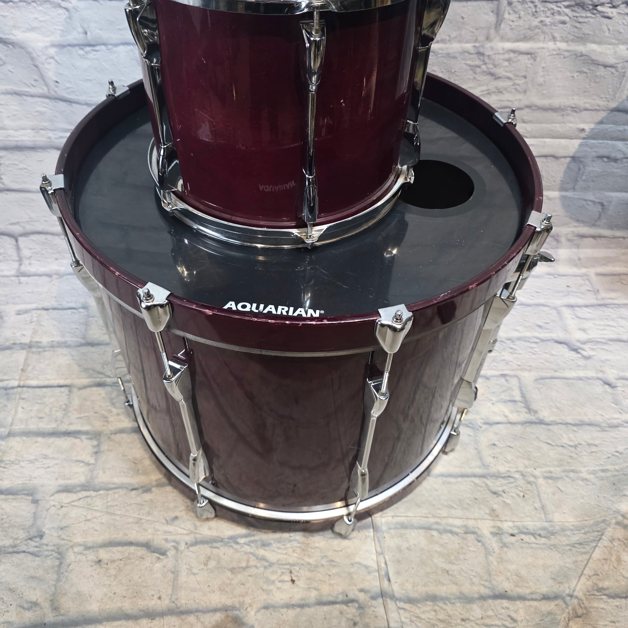 Yamaha Cranberry Red Stage Custom Drum Kit