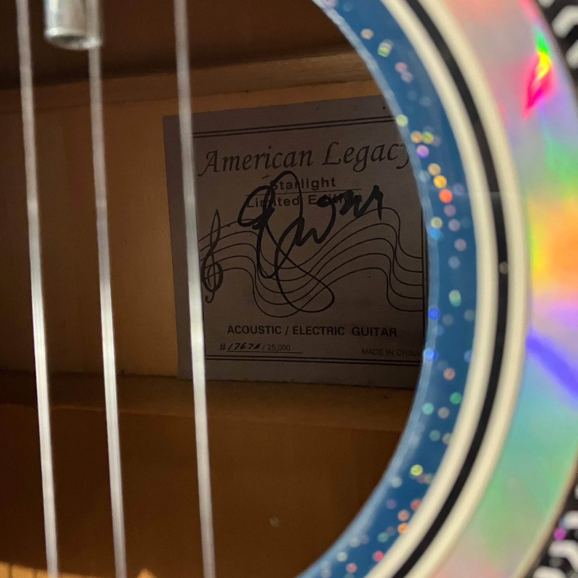 Esteban American Legacy Starlight Limited Edition - Blue Sparkle Acoustic Guitar