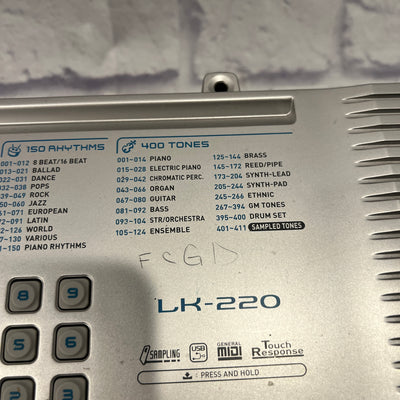 Casio LK-220 61-Key Electronic Keyboard with Lighted Keys