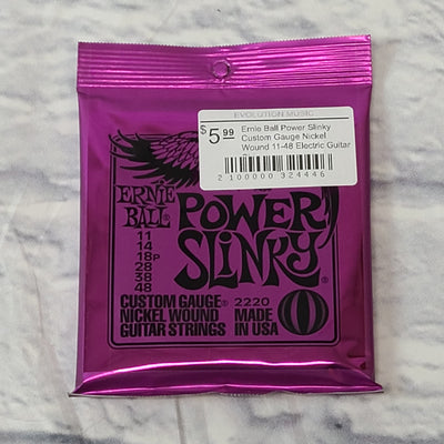 Ernie Ball EB2220 Power Slinky Electric Guitar Strings 11-48