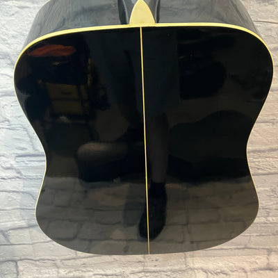 Goya G-314B Vintage 1970s Acoustic Guitar - Black w/ case