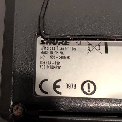 Shure PG4 PG1 536-548mhz Wireless Instrument Outfit