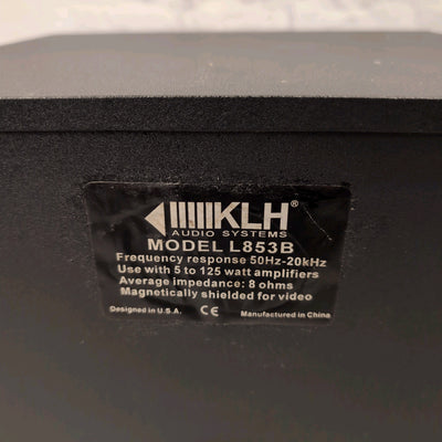 KLH L853B 8" Bookshelf Speakers