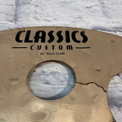 Meinl 18" Classics Custom Trash Crash Cymbal CRACKED