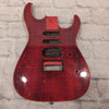Unknown HSS Red Flame Electric Guitar Body