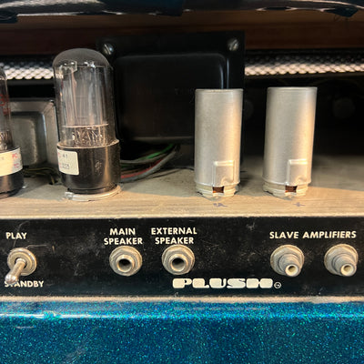 Plush Vintage P1000S Tube Amp Head Blue Sparkle