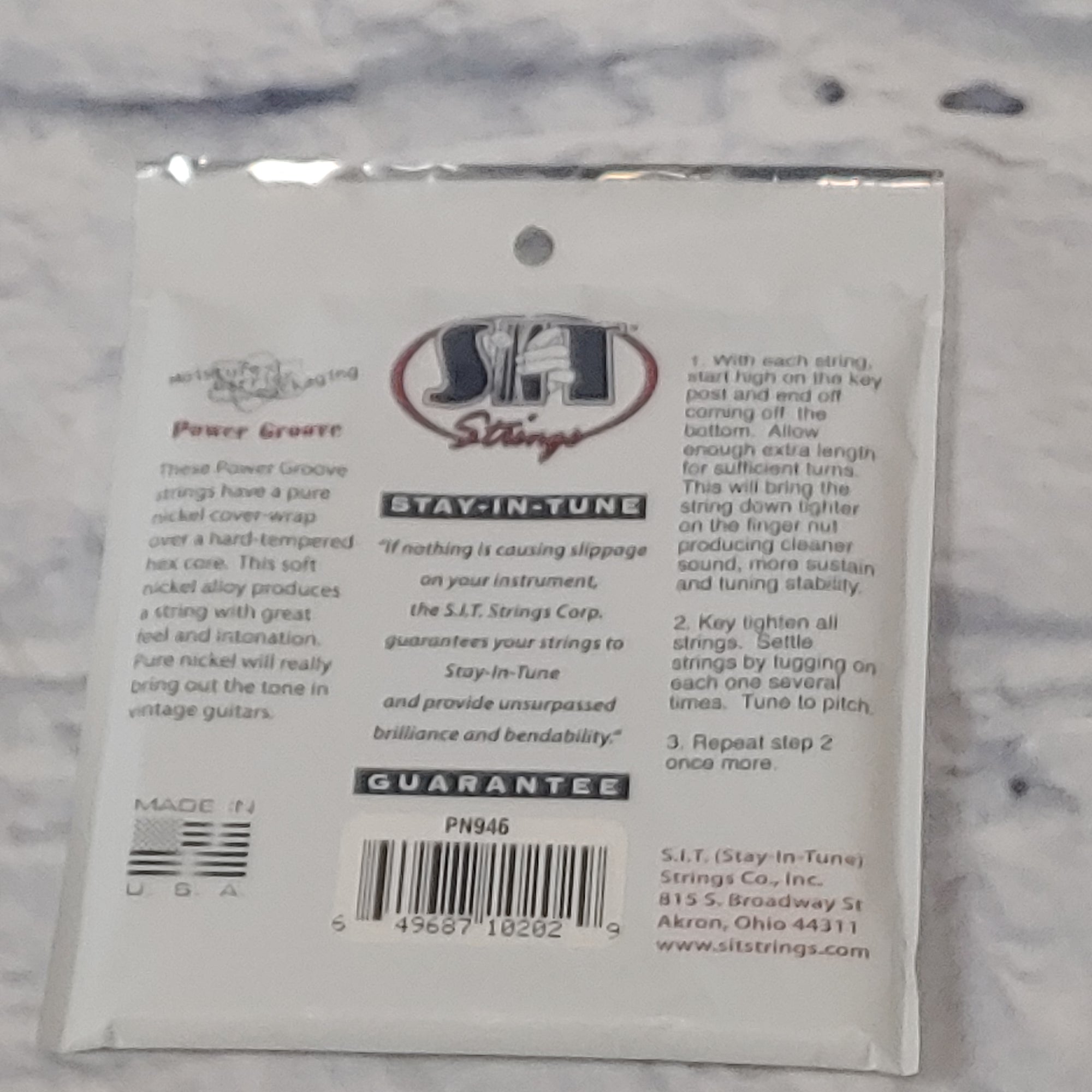 SIT Strings Pure Nickel Power Groove 9-46 Electric Guitar Strings