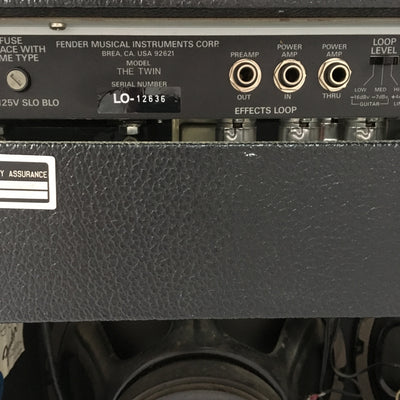 1992 Fender The Twin Red Knob Tube Guitar Combo Amplifier