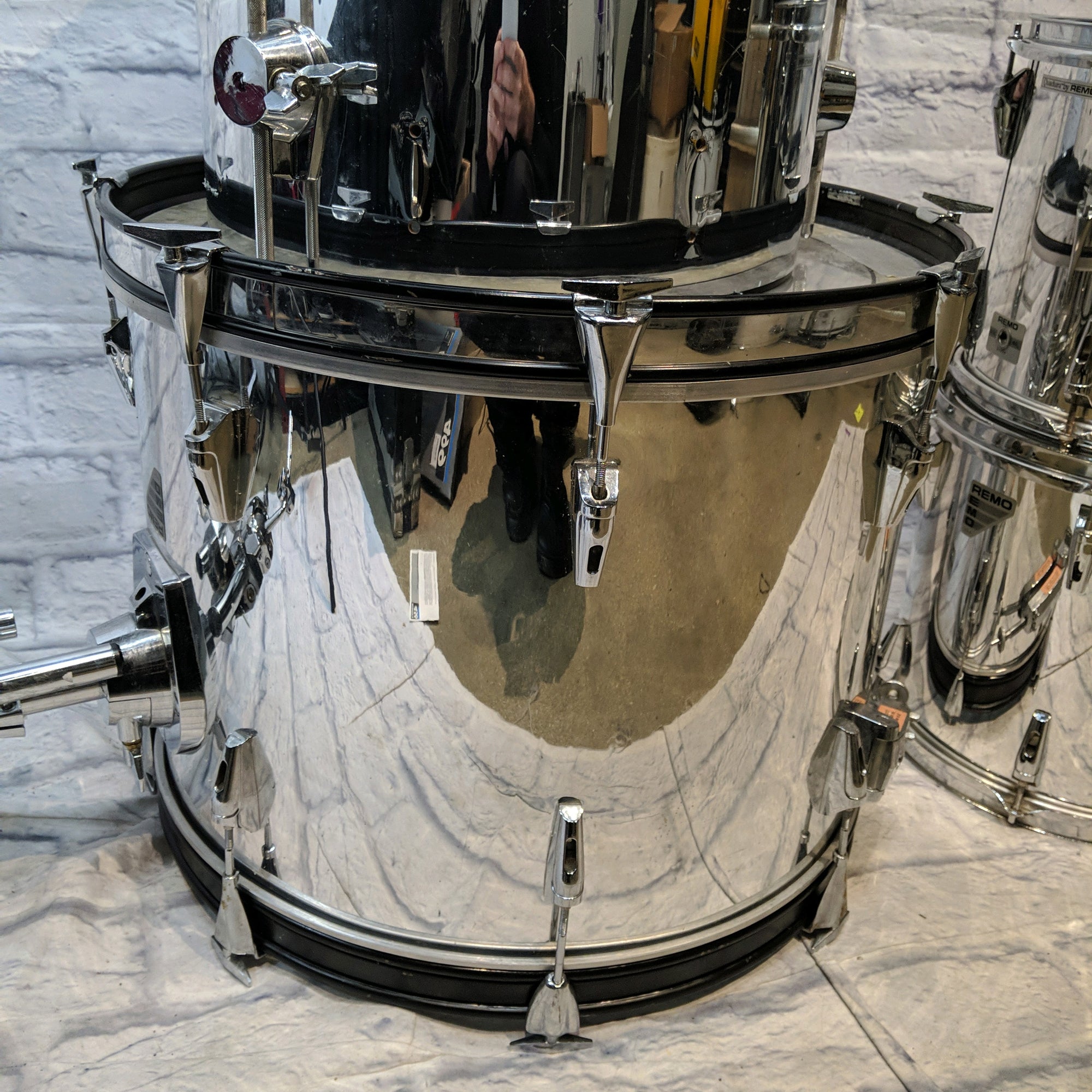 Remo Quadura 4 Piece Drum Kit - Chrome