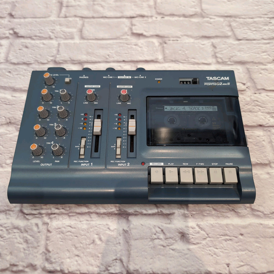 TASCAM Porta 02 mkII Ministudio 4-Track Cassette Recorder 2000s - Blue