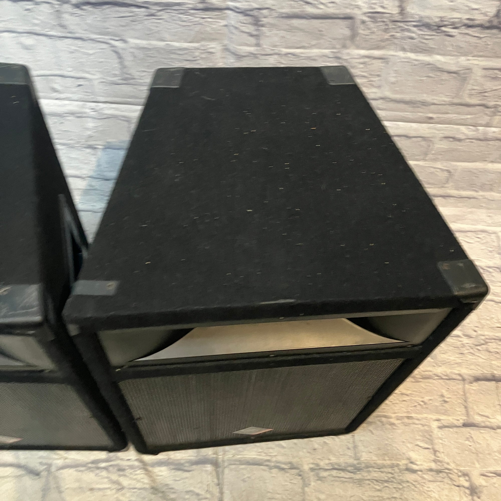 Pair of Nady PTS515 12" 400 Watt 2-Way Trapezoid Speaker Cabinets