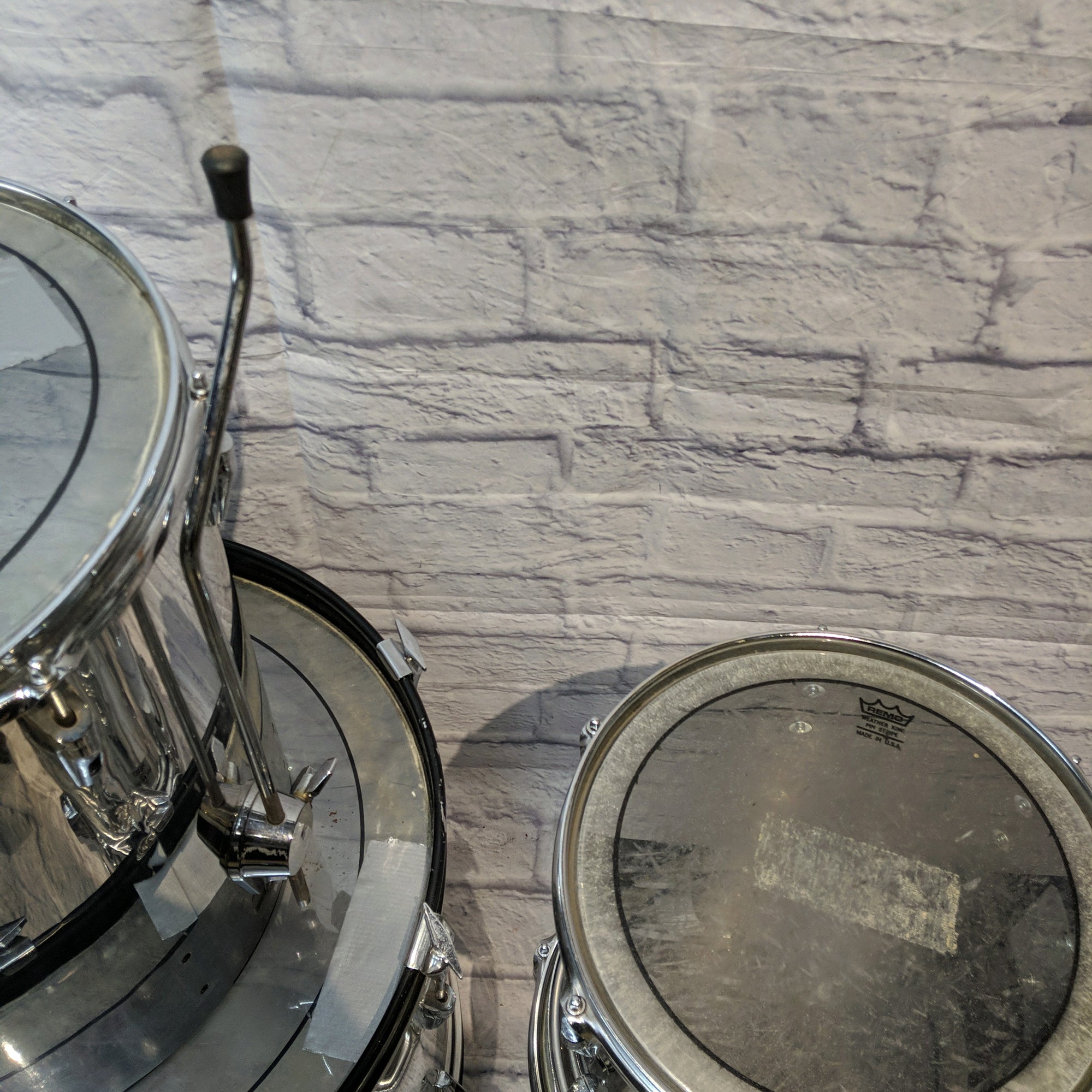 Remo Quadura 4 Piece Drum Kit - Chrome