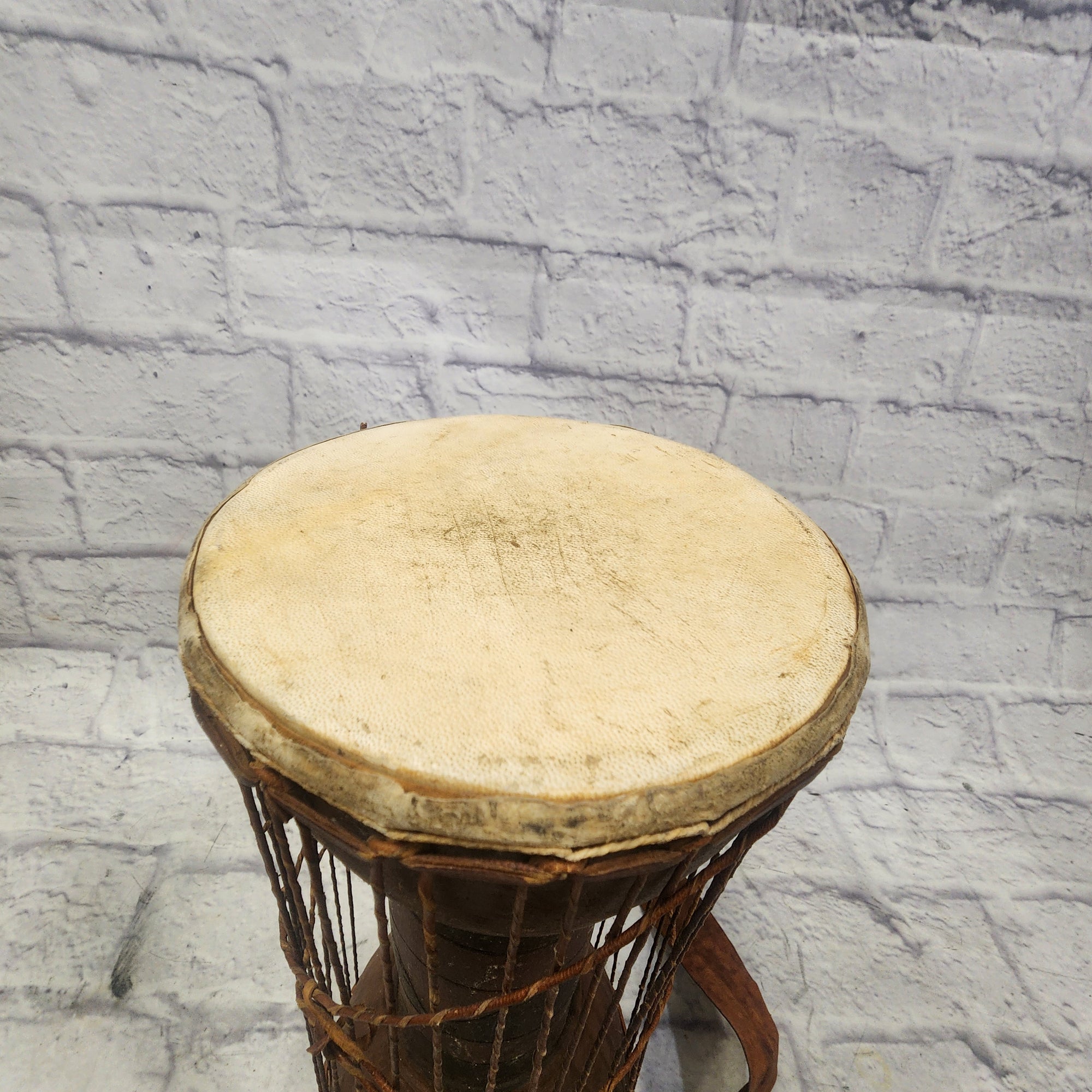 Unknown Hand Drum with Leather Strap