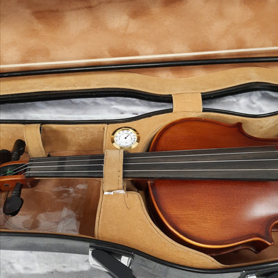 D. Baesel Red Brown 4/4 Violin with Hygrogometer Hard Case and Bow - SNMSK2018-11