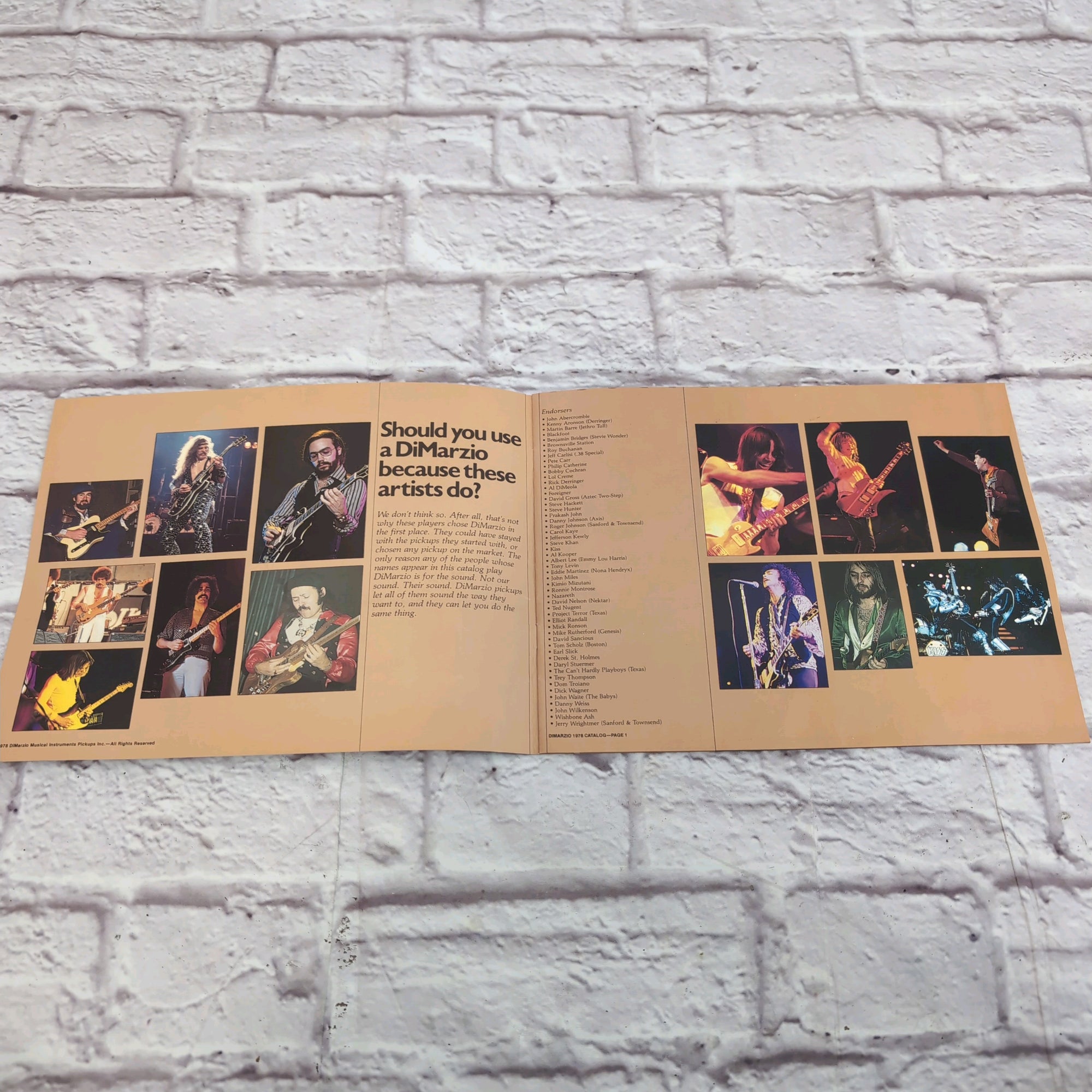 Dimarzio 1978 Catalog Guitar Book