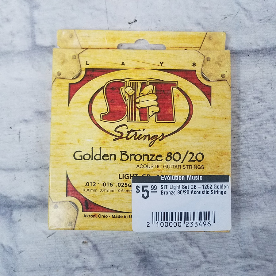 SIT Light Set GB-1252 Golden Bronze 80/20 Acoustic Strings
