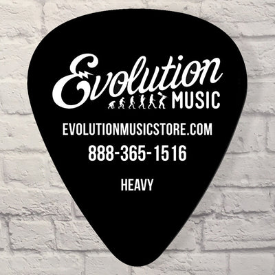 Evolution Brand Heavy Gauge 1.0mm Celluloid 12 Pack Guitar Picks (Black)