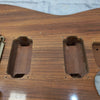 Warmoth Soloist Zebrawood over Honduran Mahogany Electric Guitar Body w/ Gold Kahler 2700 Killer