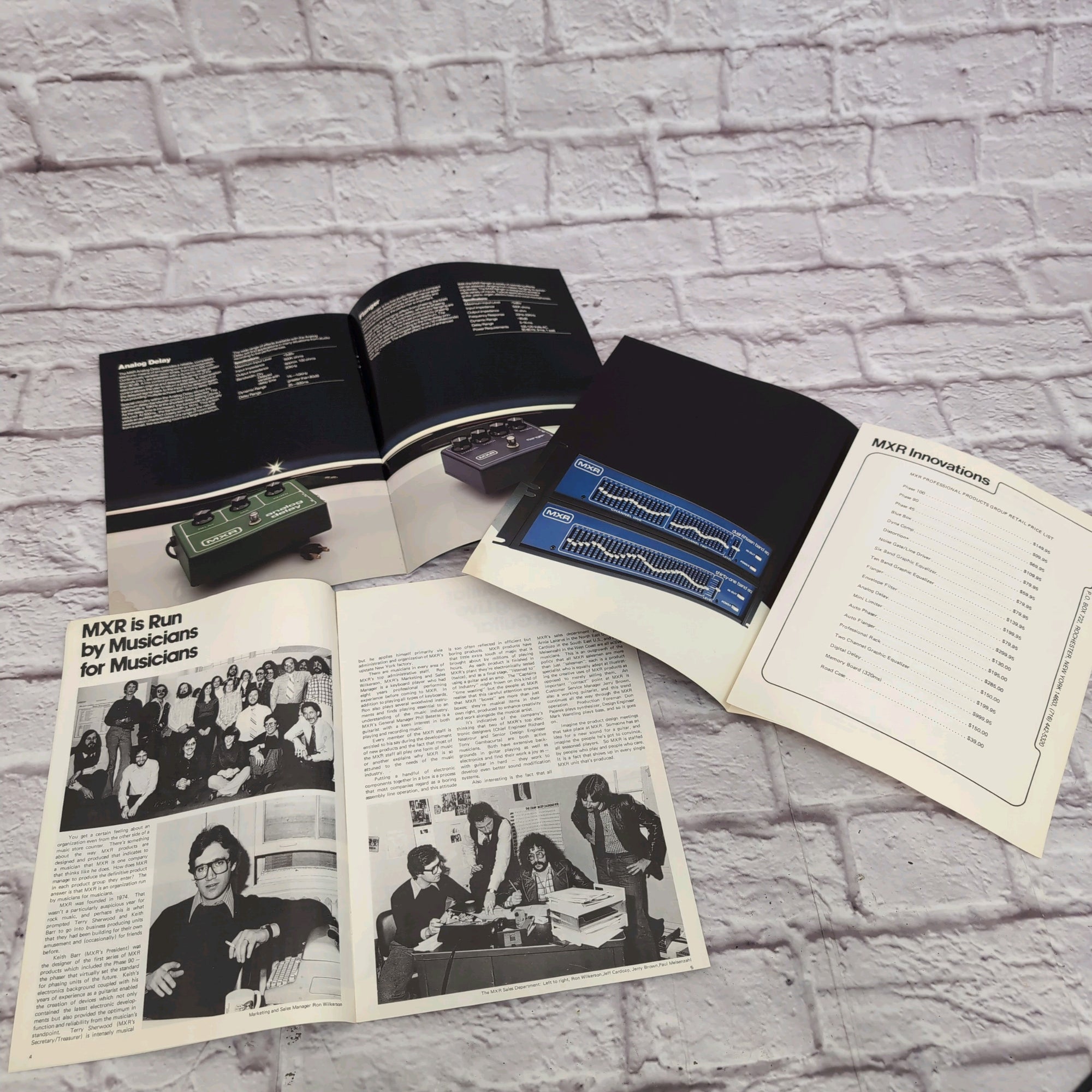 MXR 1978 Product Catalogs and NAMM Show Handouts