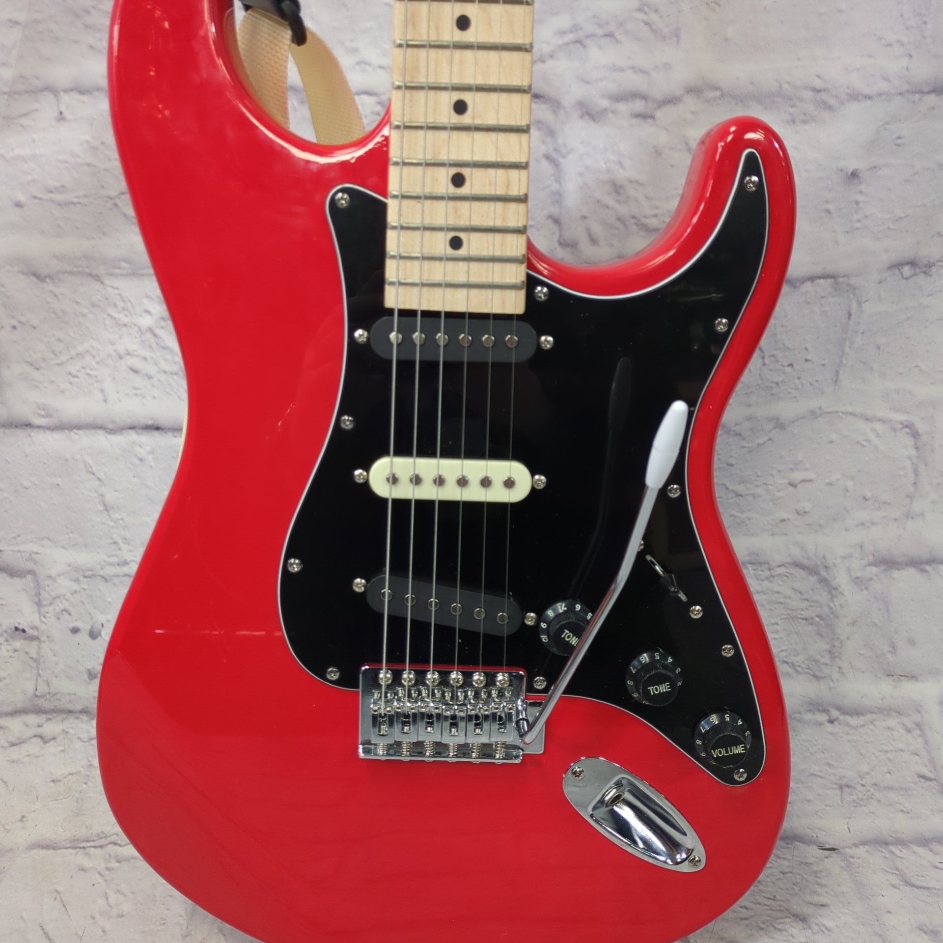 Unknown Partscaster Strat Red & Black Electric Guitar