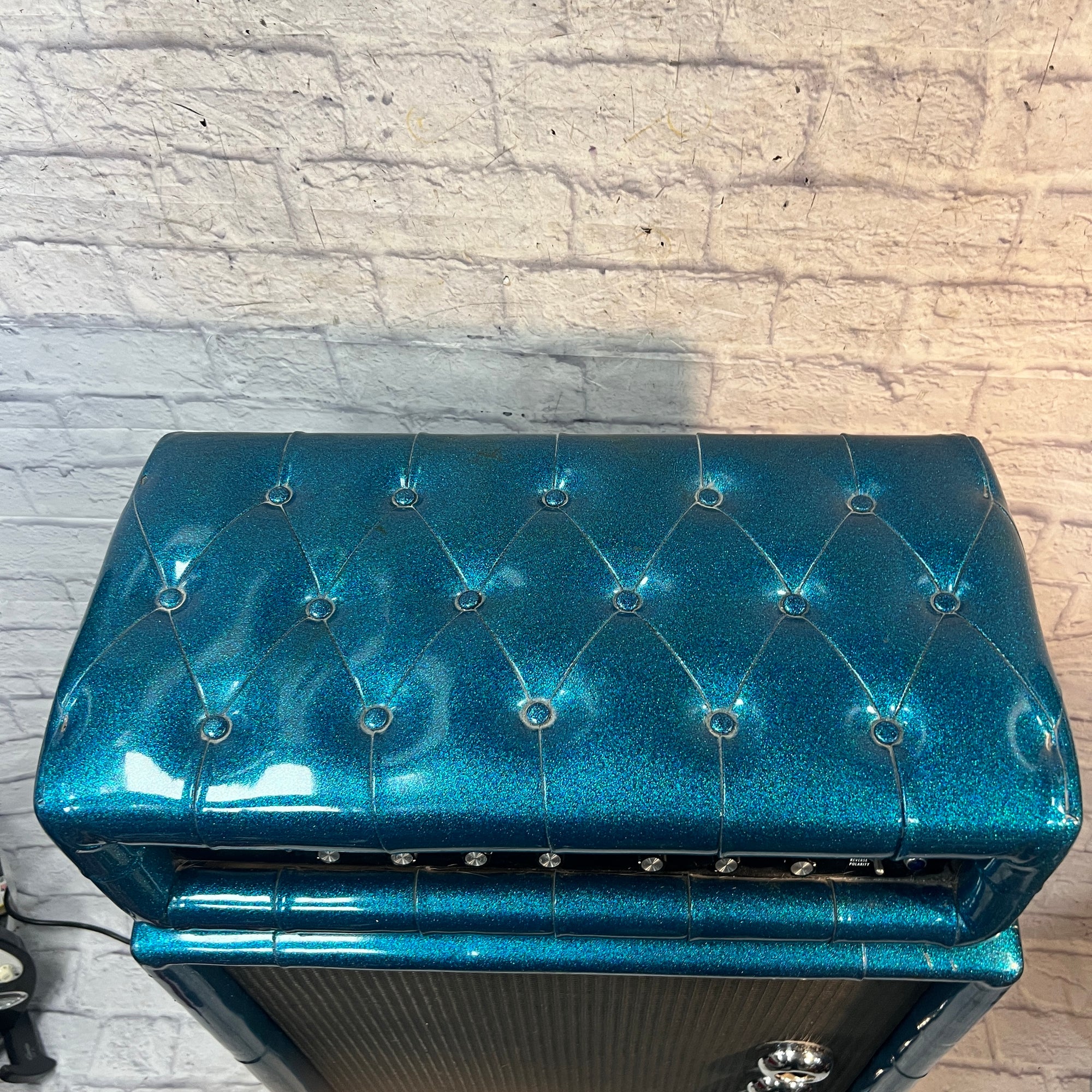 Plush Vintage P1000S Tube Amp Head Blue Sparkle