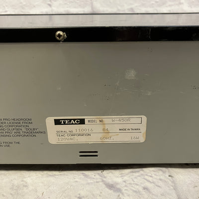 Teac W-450R Stereo Double Reverse Cassette Deck