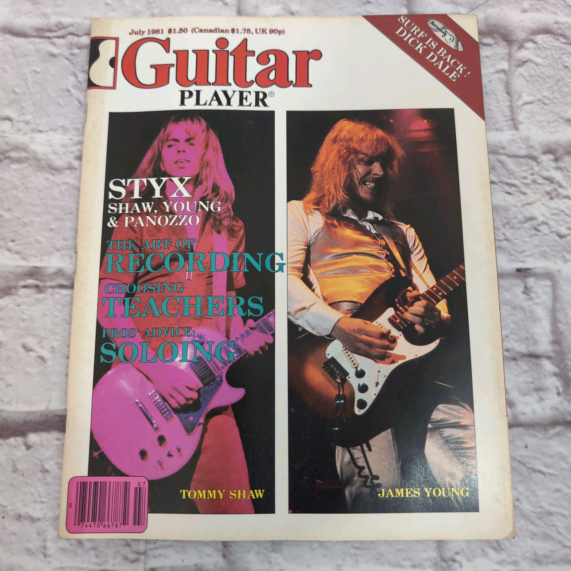 Vintage Guitar Player Magazine July 1981 Styx Shaw Young and Panozzo