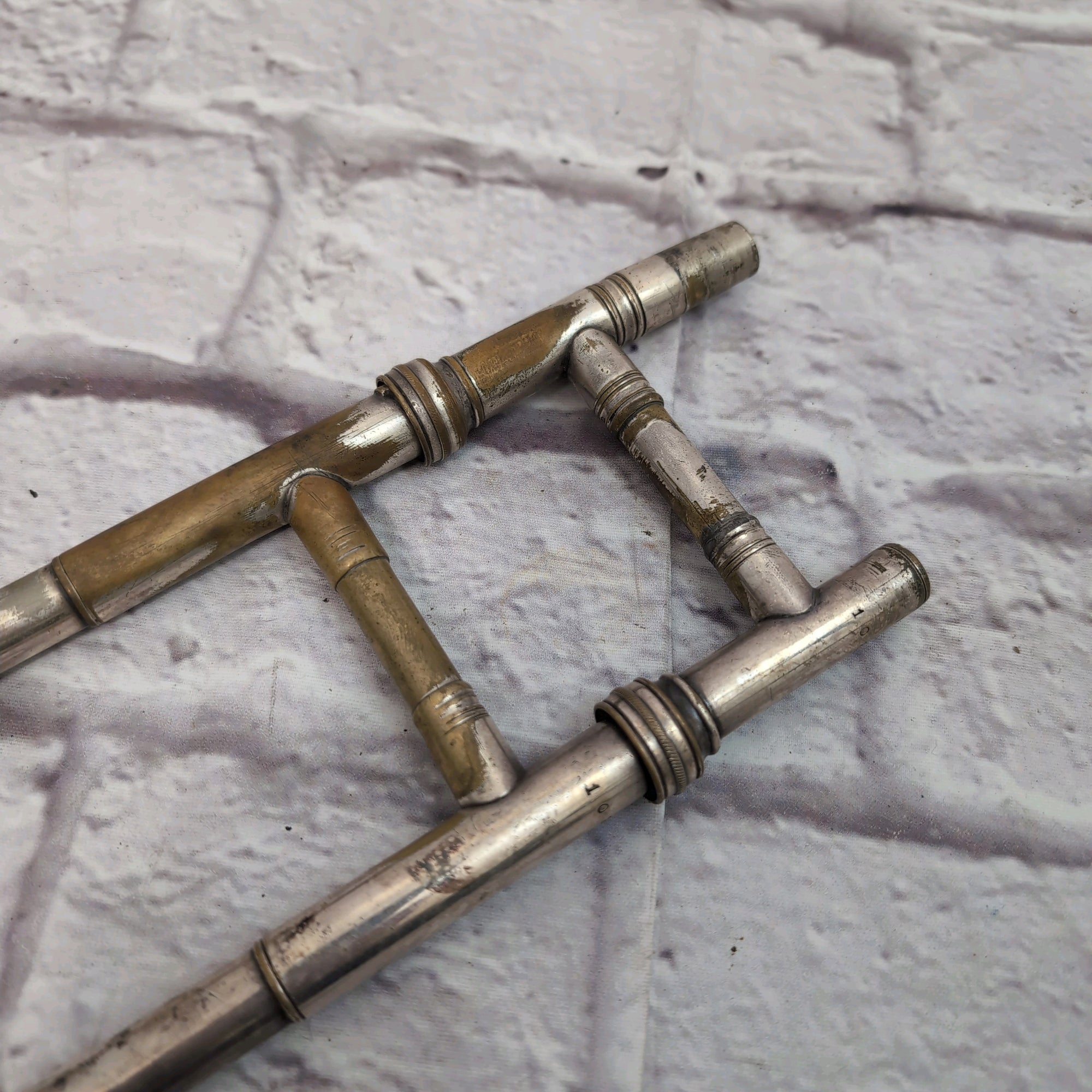 Vintage The Martin Instrument Co. Elkhart Ind. Trombone 1914 Silver