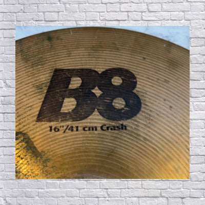 Sabian 16 B8 Crash Cymbal CRACKED
