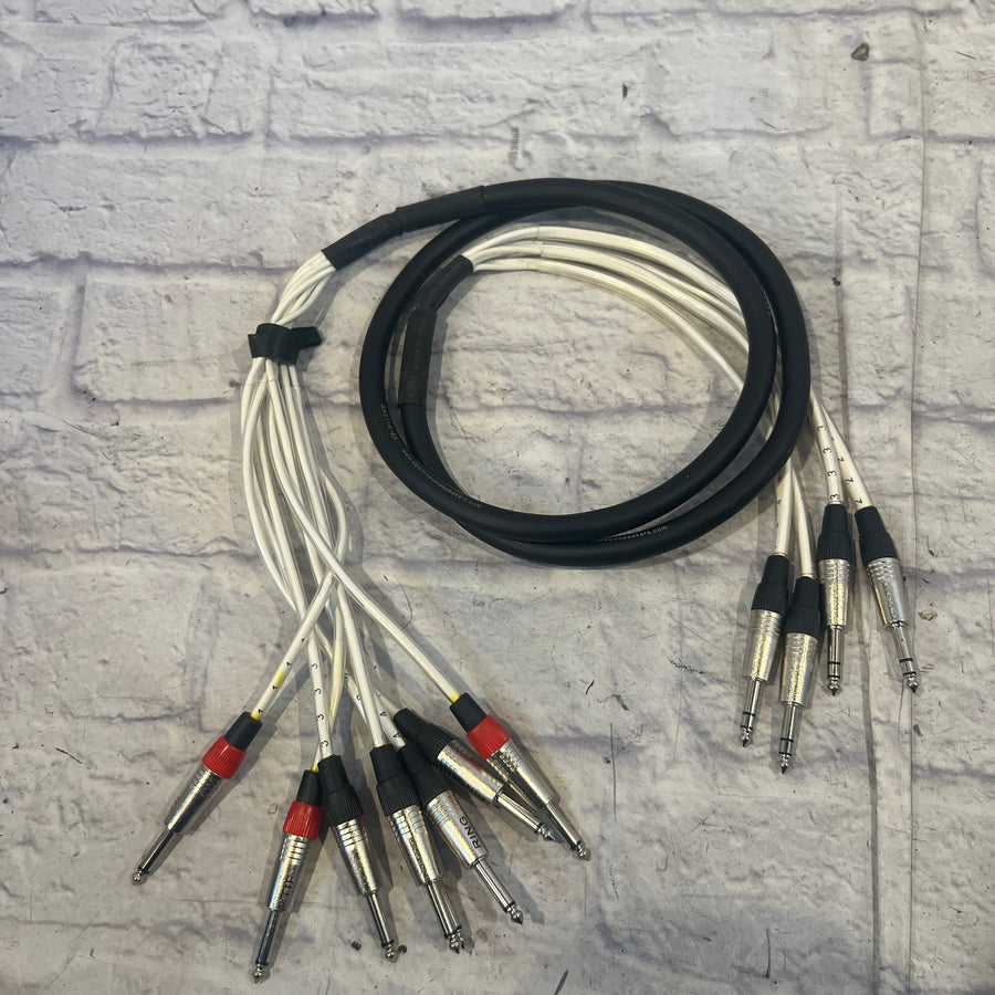 Seismic Audio SAST-4-8X7 4 Channel Insert Snake 4 TRS to 8 TS 7 Feet