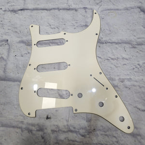 Unknown Stratocaster Pickguard Parchment-Black-Parchment