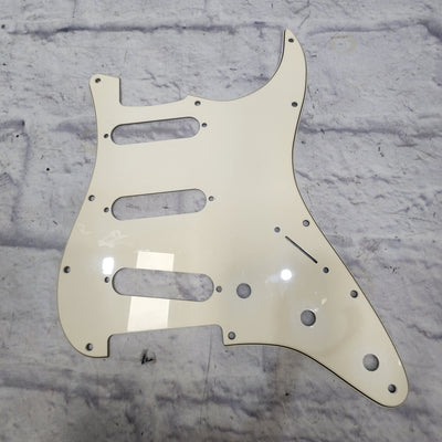 Unknown Stratocaster Pickguard Parchment-Black-Parchment